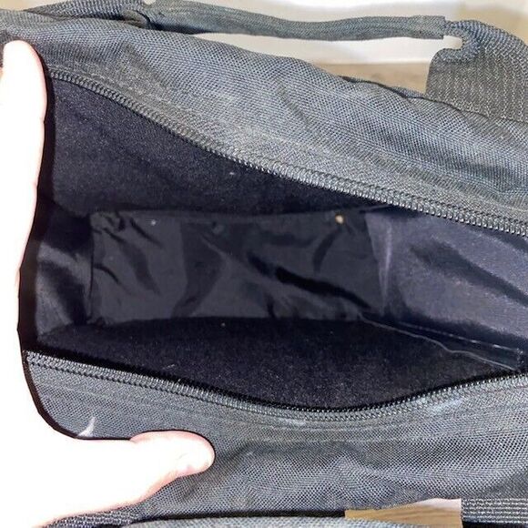 Vintage LL Bean Camera Shoulder Bag Made in USA Shoulder Strap Pockets Black - Picture 3 of 6